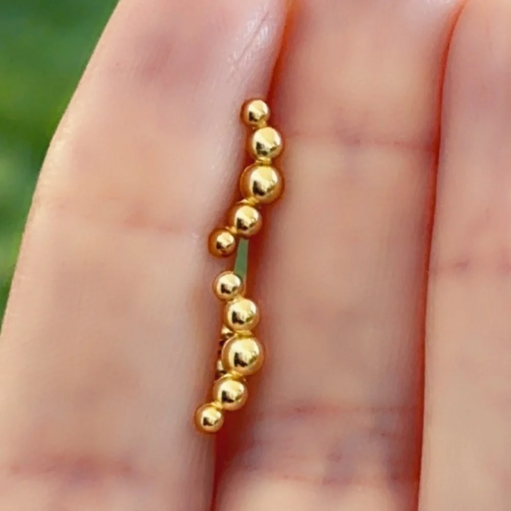 14k Gold Geometric Simple Stud Earrings